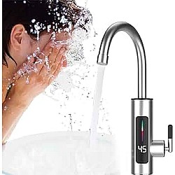 Robinet electric instant din inox, cu display si rotire 360 grade, 3000W