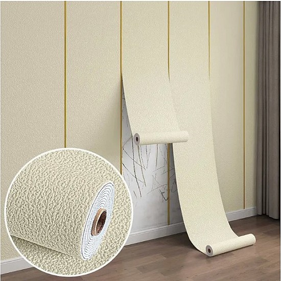 Set 2 Role Tapet Autoadeziv Model texturat - Galben 250x50 cm 