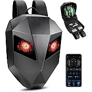 Ghiozdan moto LED, impermeabil, compartiment laptop 15.6, extensie pentru casca
