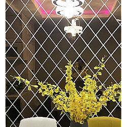 Set 10 oglinzi decorative romb  culoare neagra