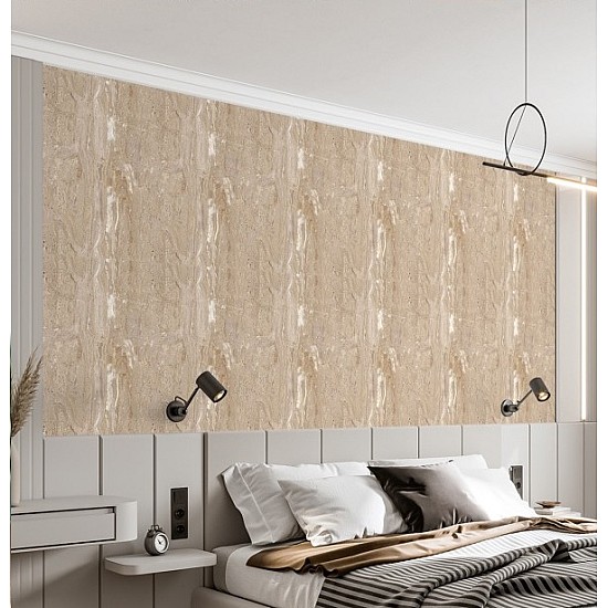 Set 10 x Panouri decorative 60x60 cm autocolante tip travertin
