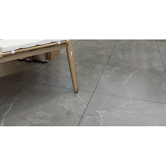 Set 10 placi autoadezive pentru pardoseala sau perete tip marmura culoare gri inchis   60x60 cm