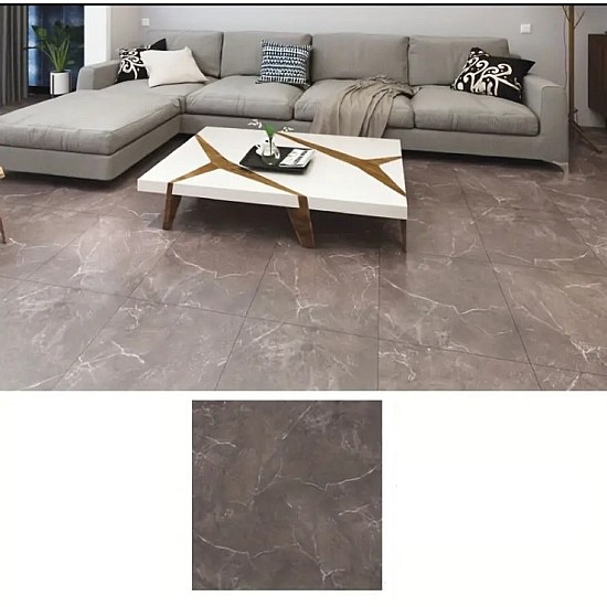 Set 10 placi autoadezive pentru pardoseala sau perete tip marmura culoarea cafea 60x60 cm