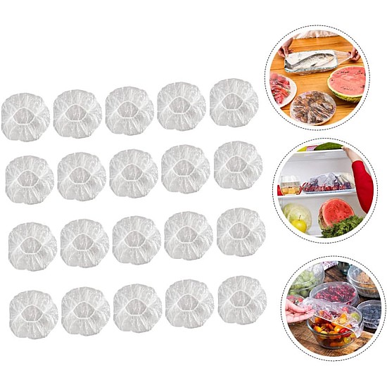 Set 200 Folii cu Elastic pentru acoperit boluri 22-38 cm, transparente