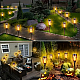 Set 12 x Lampa solara tip torta cu efect flacara, 49 cm