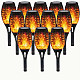 Set 12 x Lampa solara tip torta cu efect flacara, 49 cm