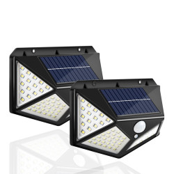 Set 12 x Lampa 100 LED cu panou solar, senzor de miscare