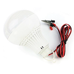 Set 2 Becuri LED 7W 12V cu Cablu și Clești Baterie Auto
