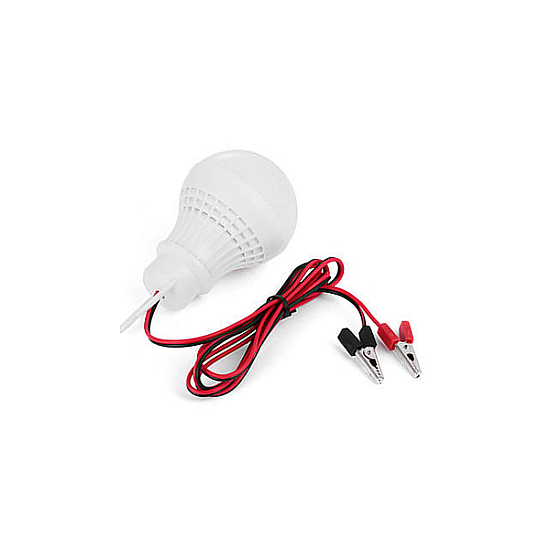 Set 2 Becuri LED 7W 12V cu Cablu și Clești Baterie Auto