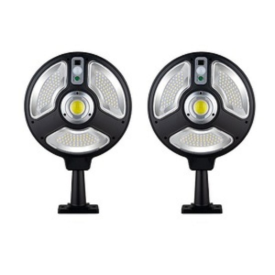 Set 2 x lampa solara circulara 120 LED