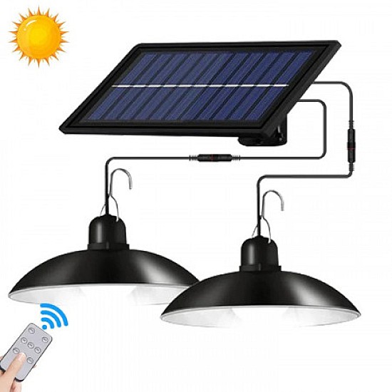 Set 2 lampi cu incarcare solara, telecomanda,  XF-707-2 