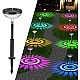Set 2 lampi solare Led RGB pentru gradina cu doua moduri de lumina
