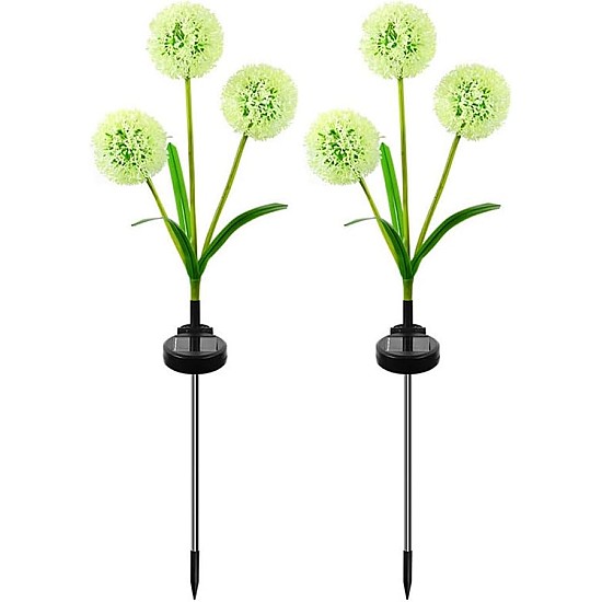Set 2  Lampi Solare Decorative cu Flori de Păpădie 