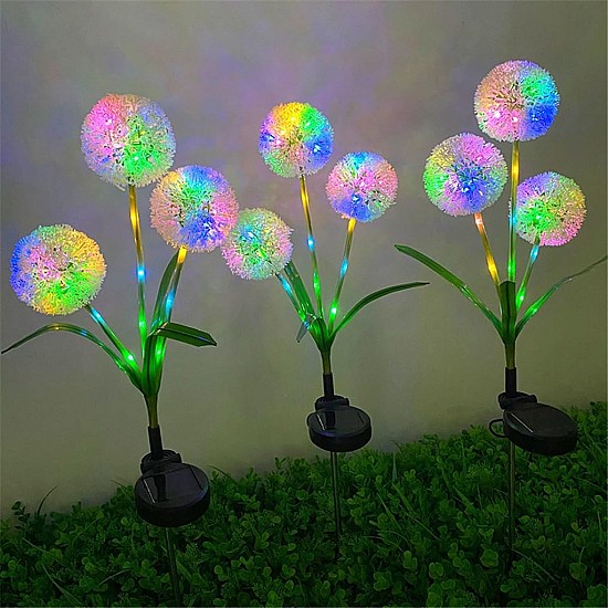 Set 2  Lampi Solare Decorative cu Flori de Păpădie 