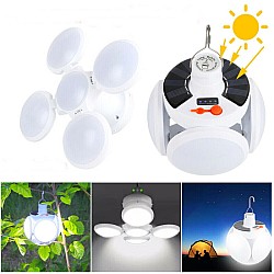 Set 2 x Lampa solara pliabila, tip bec cu 5 moduri de iluminare,rezistenta la apa