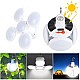 Set 2 x Lampa solara pliabila, tip bec cu 5 moduri de iluminare,rezistenta la apa