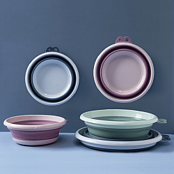 Set 2 ligheane pliabile 6L/4L pentru baie, voiaj, bebeluși, compact, 39/35 cm