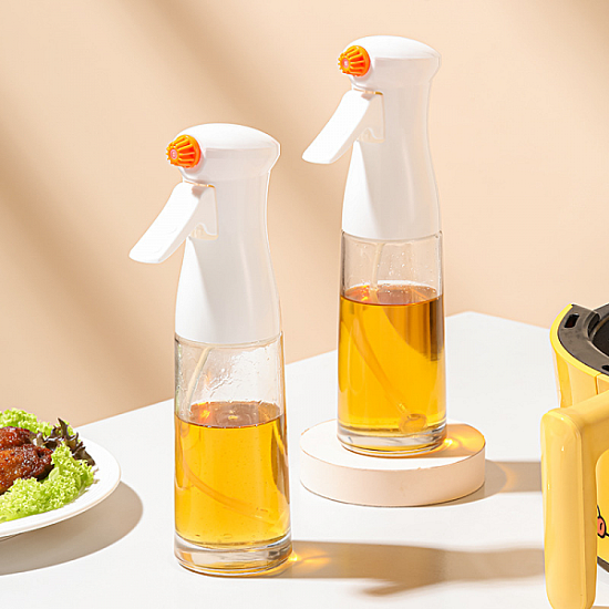 Set 2 pulverizatoare din sticlă pentru ulei și oțet, 2 duze de schimb, 230 ml, 22 x 6 cm