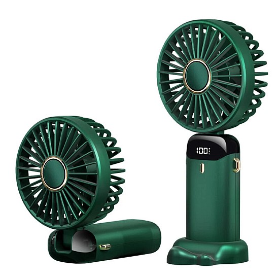 Oferta 1+1: Ventilator de mână silentios cu LED
