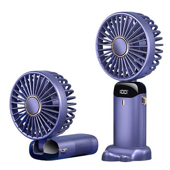 Oferta 1+1: Ventilator de mână silentios cu LED