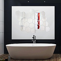 Oglinzi decorative cu forma hexagonala , set 24 buc 