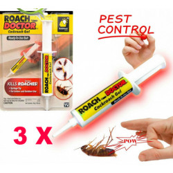Set 3 x Solutie Insecticid Anti Gandaci Roach Doctor, tip seringa