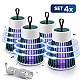 Set 4 bucati Lampa UV Anti-Insecte Portabila, 1.2W, Reincarcabila USB, 1200mAh, Curea Suspendare