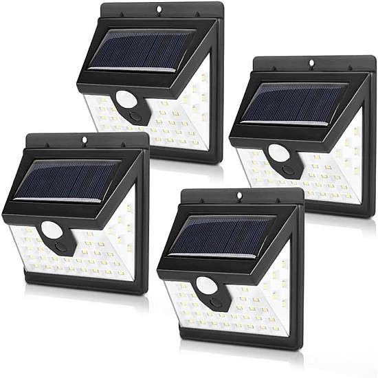 Set 4 Lampi Solare SMART cu 40 LED-uri, Senzor de Lumina și Mișcare
