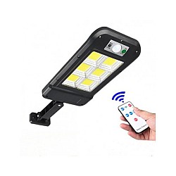 Set 4 x Lampa solara cu 6 celule, LED-uri COB si telecomanda