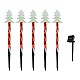 Set 5 Acadele cu  bradut  pentru Craciun de Exterior cu  Incarcare Solara , 40 cm