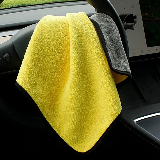 Set 5 lavete microfibră pentru mașină, ultra-absorbante, ideale pentru curățare, uscare