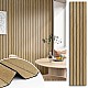 Set 5 plăci tapet autoadeziv imitație riflaj, 30x60 cm, lemn natural