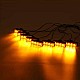 Set 8 lumini stroboscop galbene cu 4 LED-uri, grilă, telecomandă și 7 funcții, 12V