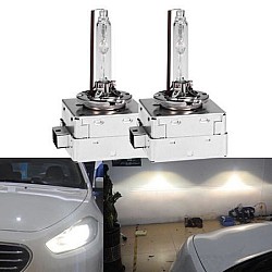 Set 2 Becuri D1S Auto Xenon pentru far White Knight, 35W, 6000K