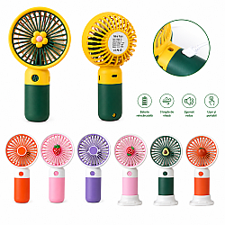 Set Irezistibil 3 x Mini Ventilator Portabil USB Reincarcabil, 2 Viteze, Acumulator Integrat, Culori Diverse