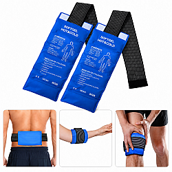 Set 2 Comprese cu Gel Reutilizabile pentru Terapie Cald/Rece la Genunchi, Umflaturi si Leziuni Sportive