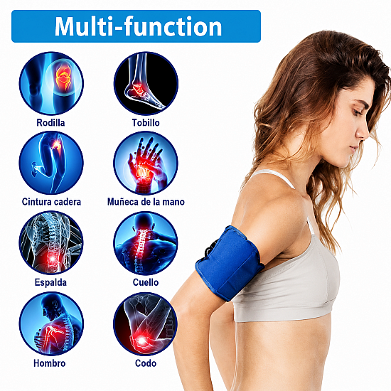 Set 2 Comprese cu Gel Reutilizabile pentru Terapie Cald/Rece la Genunchi, Umflaturi si Leziuni Sportive