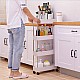 Set 2 Suporturi pentru Depozitare cu 4 Rafturi, Tip Carucior Modular pentru Baie si Bucatarie