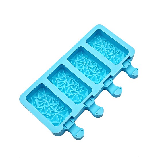 Set 2 forme din silicon pentru inghetata ,4 compartimente ,diverse modele