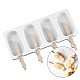 Set 2 forme din silicon pentru inghetata ,4 compartimente ,diverse modele