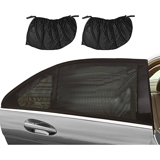Set 2 x Parasolar negru pentru geamurile auto laterale