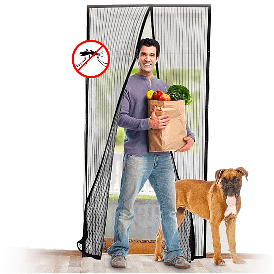 Pachet 1+1 gratis - Plasa anti-insecte cu magnet  100X210 cm
