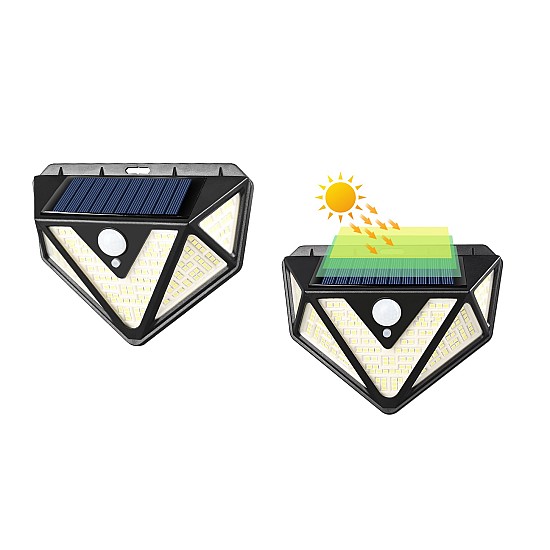 Set 2 Lampi  Solare 100 Led-uri  si senzor de miscare