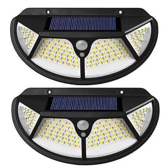 Set 2 lampi solare cu senzor de miscare si 3 moduri de iluminare