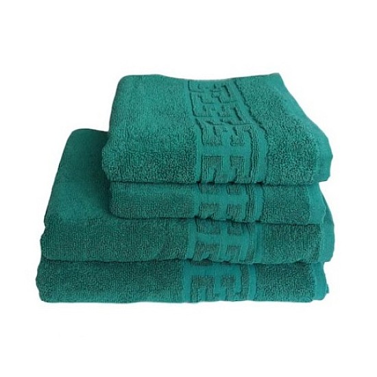 Set 4 prosoape groase si pufoase, bumbac, model grecesc 400gr/mp