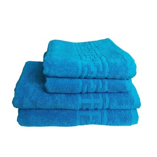 Set 4 prosoape groase si pufoase, bumbac, model grecesc 400gr/mp