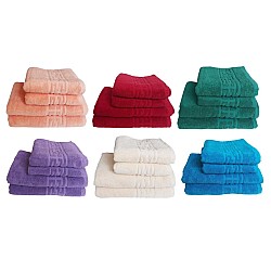 Set 4 prosoape groase si pufoase, bumbac, model grecesc 400gr/mp