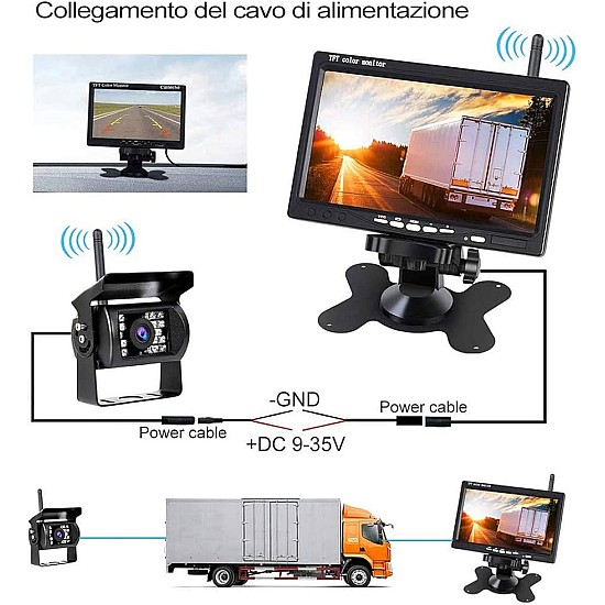 Sistem masarier cu camera AHD SI display 7", camioane, autocare, bus-uri