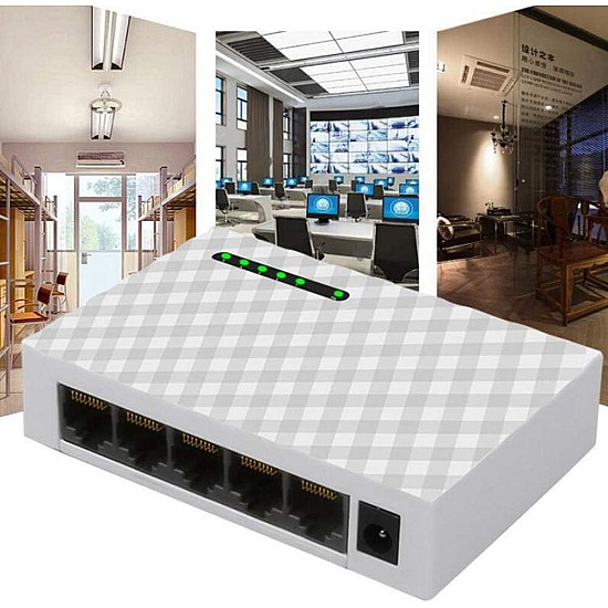Switch pentru retea gigabit cu 5 porturi Q JH01