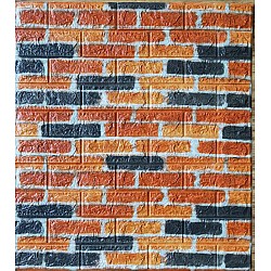 Set 5 Bucati tapet autoadeziv 3 d 70X70 cm Caramida combinata